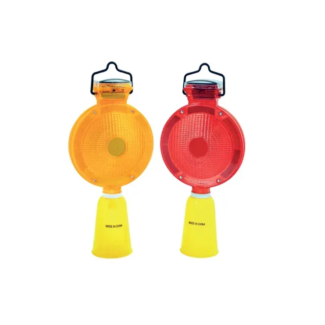 Solar flashing light for traffic cone