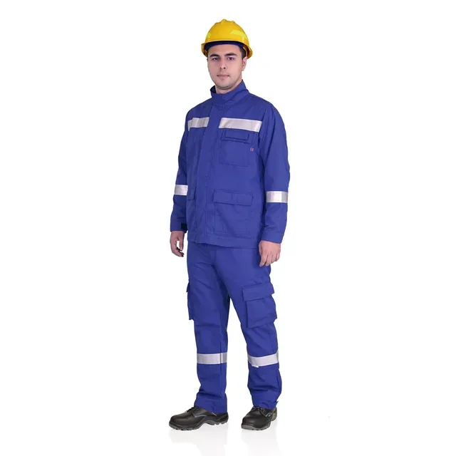 100% COTTON PANT & SHIRT WITH REFLECTIVE – SHIRT: 2 Chest Pockets with Zip Closure Compartment & 2 Lower Swing Pockets with Velcro